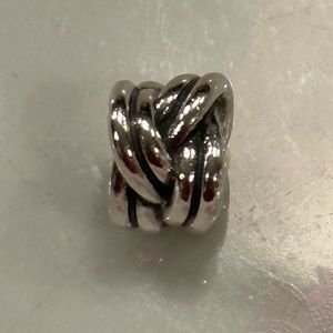 Authentic Pandora Moments Retired Sterling Silver Weave Charm